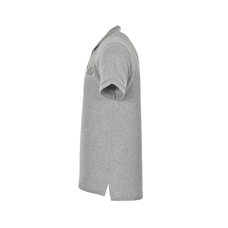 Women's Grey Polo Shirt - Classic Short Sleeve view