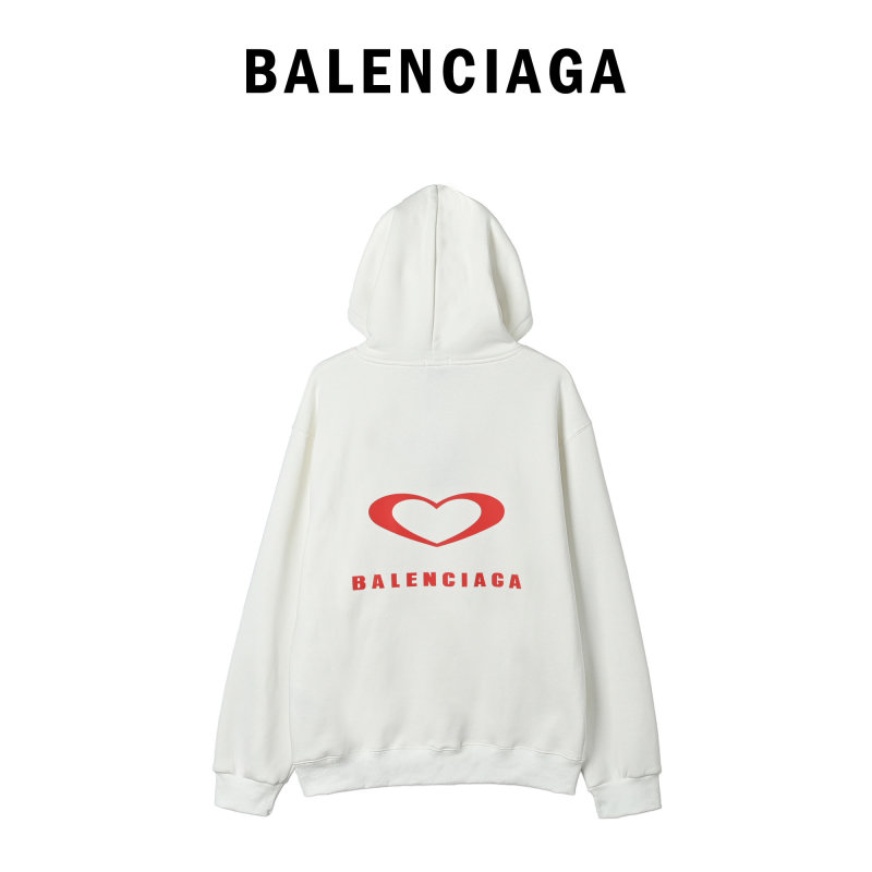 Balenciaga Heart Logo White Hoodie view