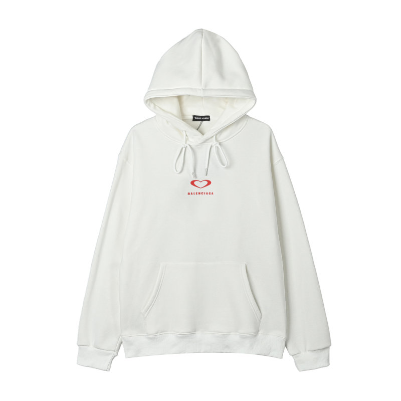 Balenciaga Heart Logo White Hoodie view