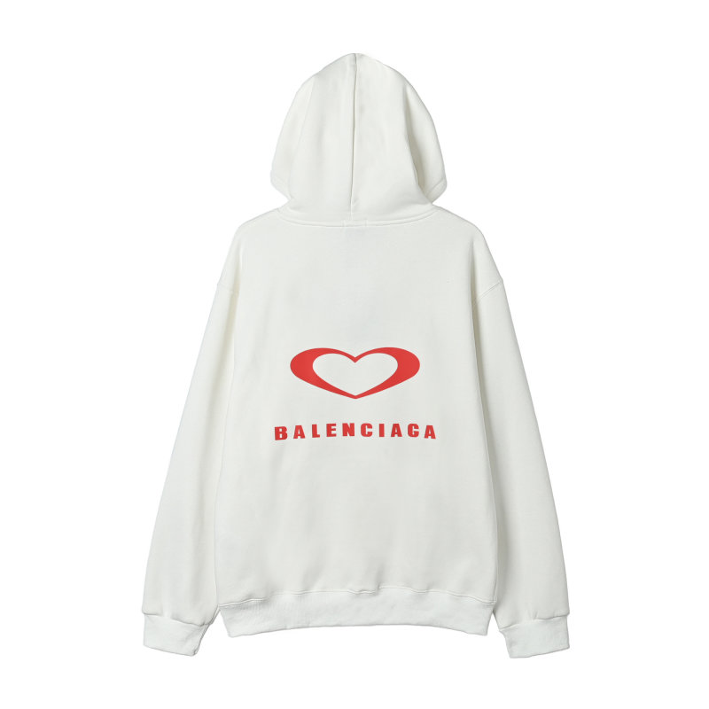 Balenciaga Heart Logo White Hoodie view
