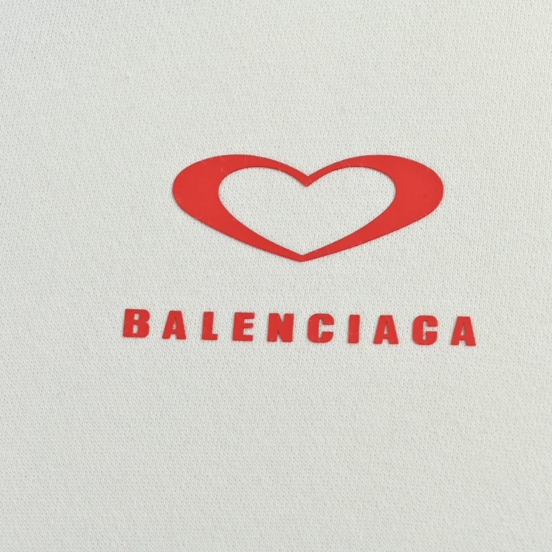 Balenciaga Heart Logo White Hoodie view