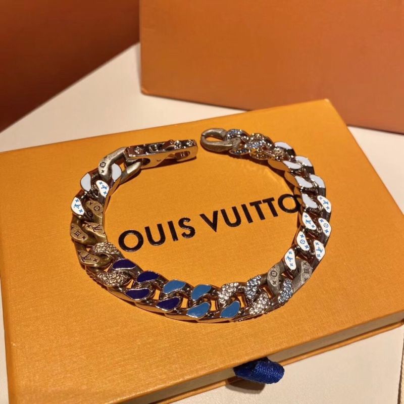 Louis Vuitton Chain Links Candy Blue Crystal Bracelet view