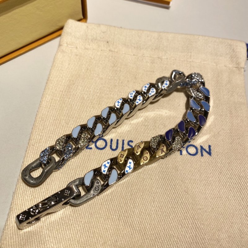 Louis Vuitton Chain Links Candy Blue Crystal Bracelet view