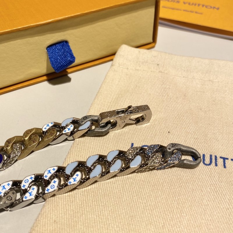 Louis Vuitton Chain Links Candy Blue Crystal Bracelet view