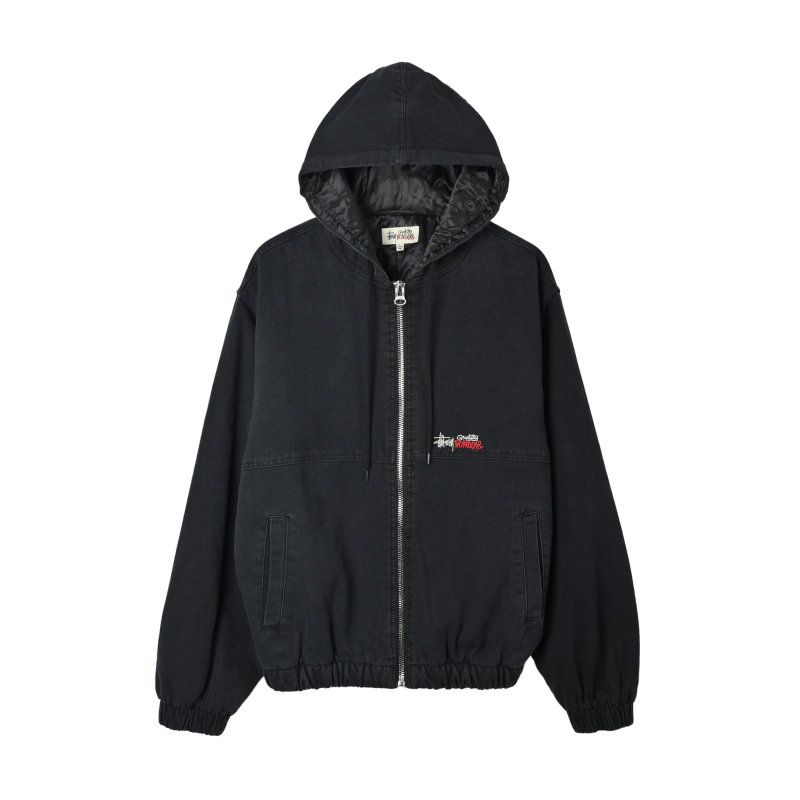 Stüssy Black Denim Sherpa-Lined Jacket view