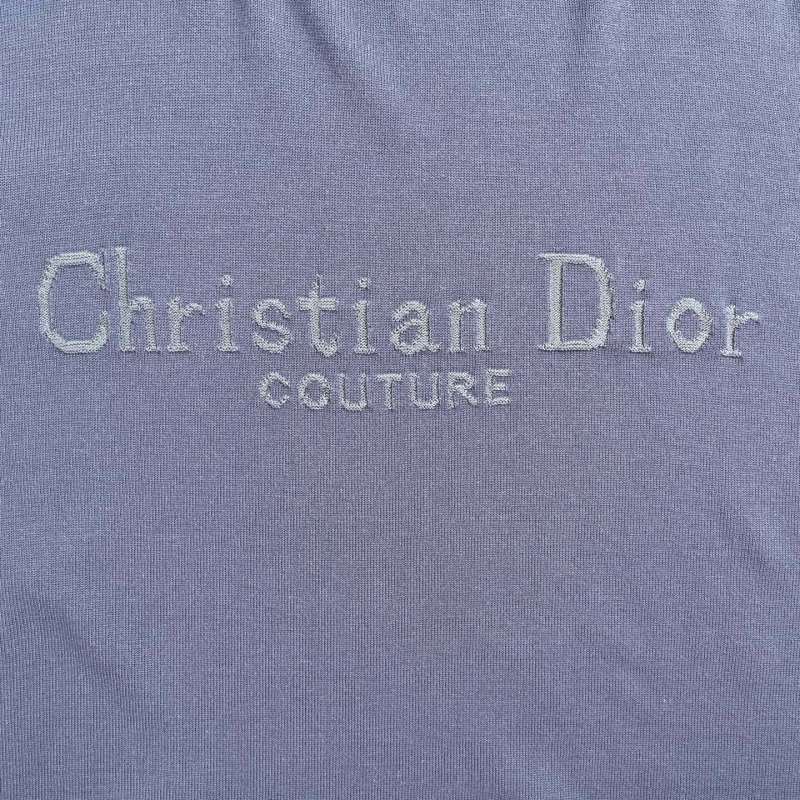 Dior Couture Embroidered Blue T-Shirt view