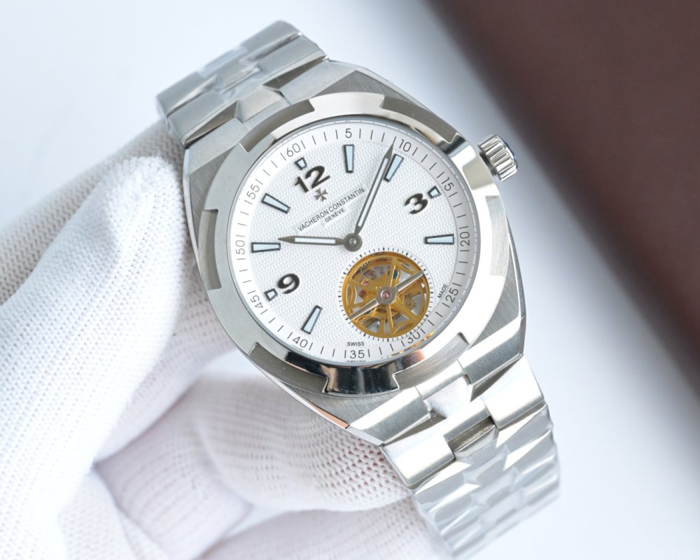Vacheron Constantin Overseas Tourbillon Steel Watch Silver