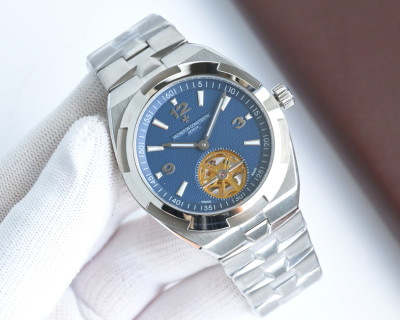 Vacheron Constantin Overseas Tourbillon Steel Watch Silver view 5
