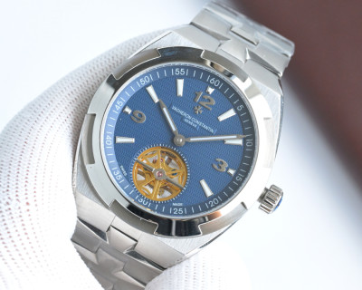 Vacheron Constantin Overseas Tourbillon Steel Watch Silver view 7