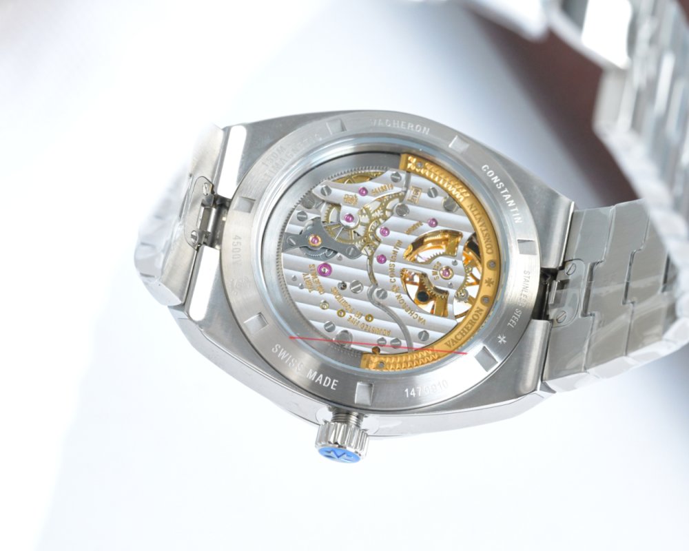 Vacheron Constantin Overseas Tourbillon Steel Watch Silver view
