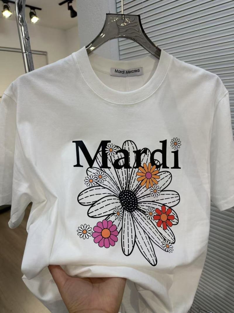 Mardi Mercredi Floral Print White T-Shirt view