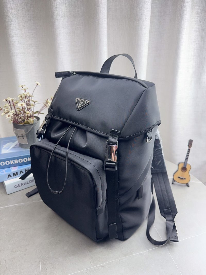 Prada Nylon Backpack Black with Triangle Logo view