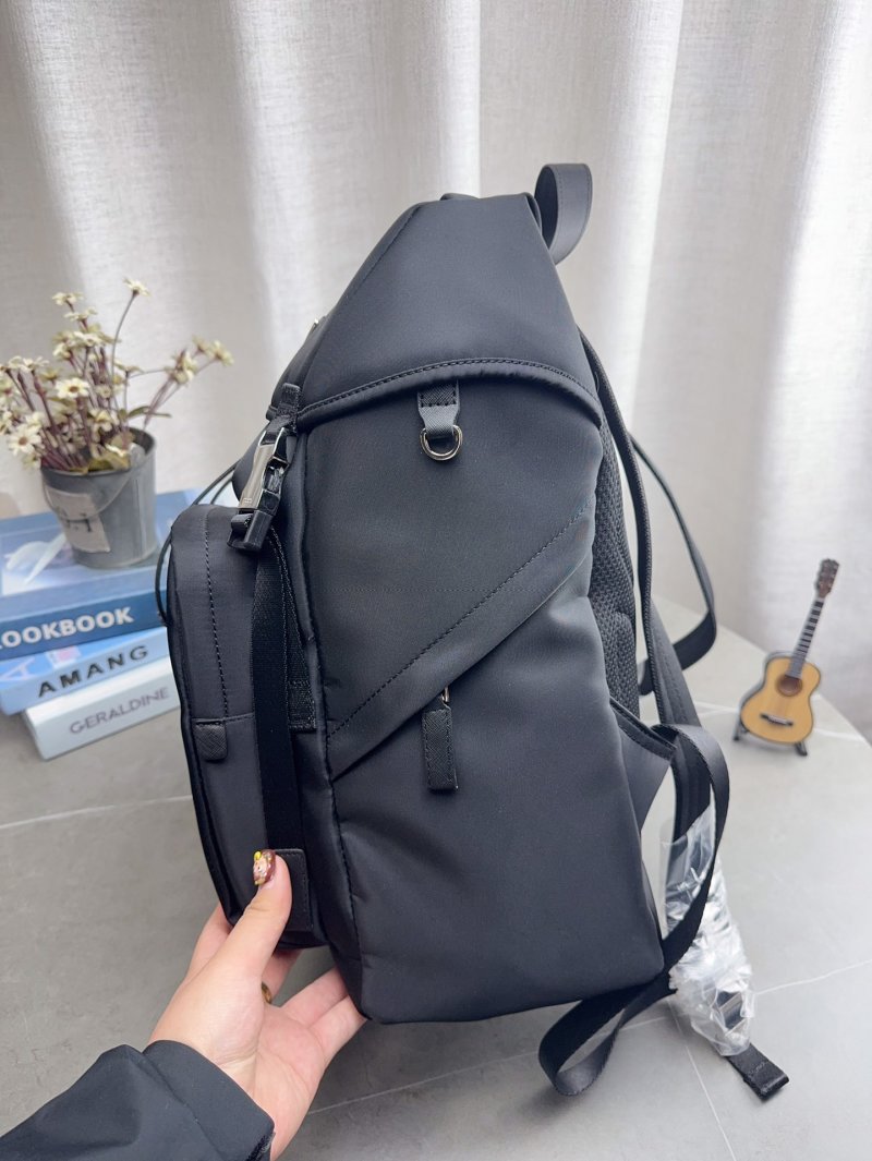 Prada Nylon Backpack Black with Triangle Logo view