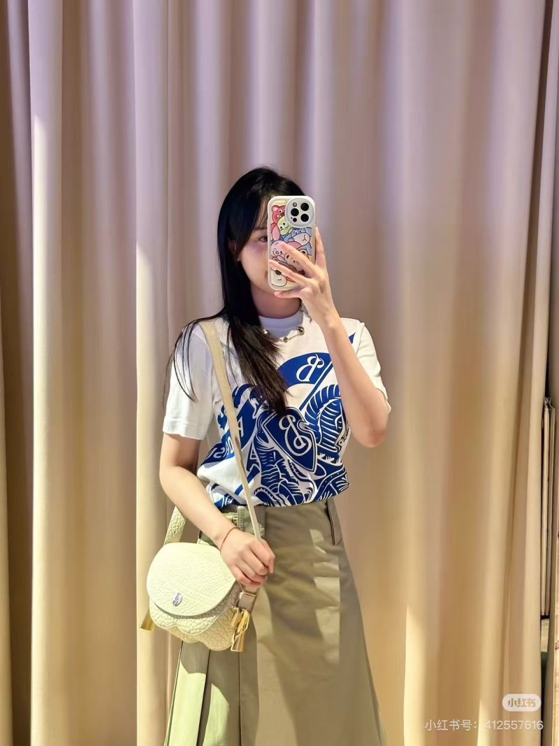 Blue & White Graphic Print Short Sleeve T-Shirt view