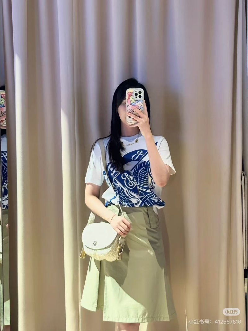Blue & White Graphic Print Short Sleeve T-Shirt view