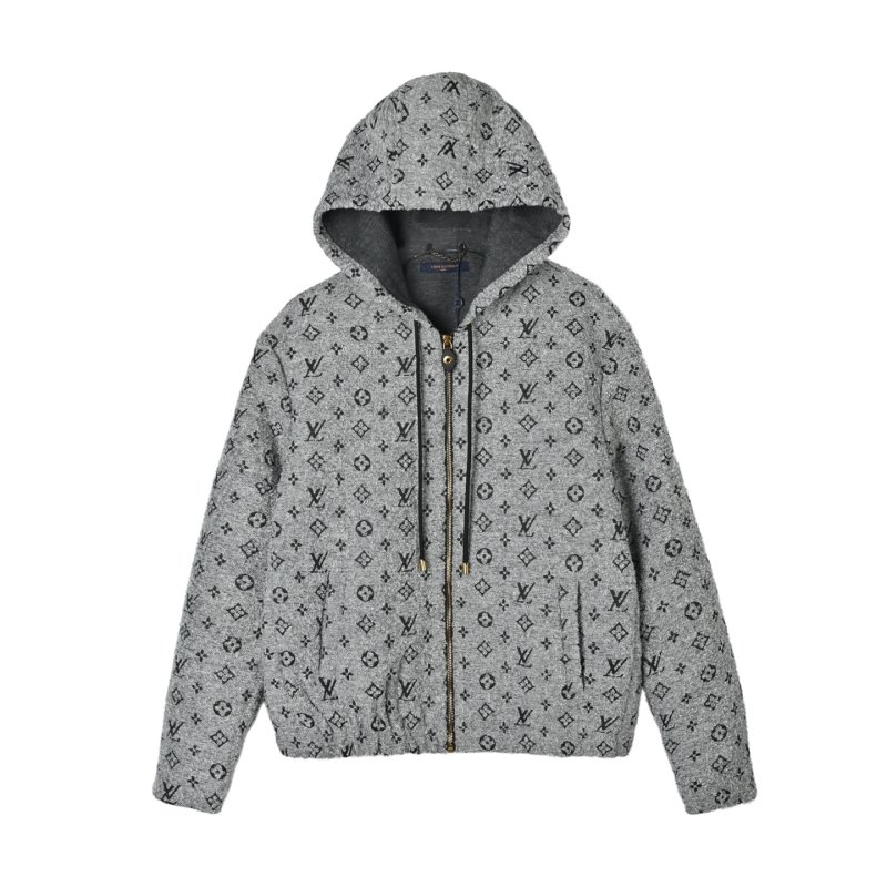 Louis Vuitton Monogram Quilted Puffer Jacket Light Grey view