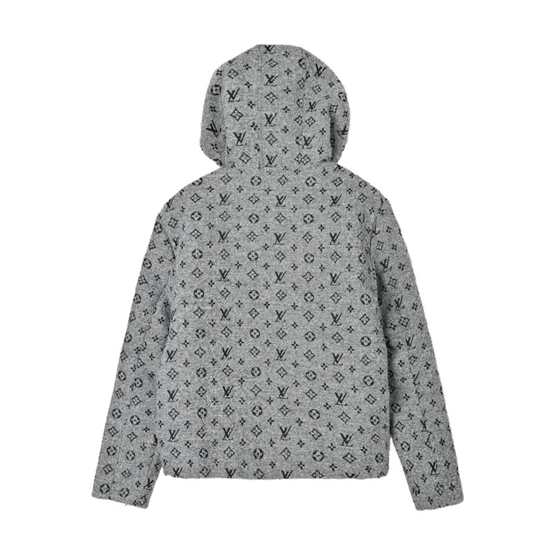 Louis Vuitton Monogram Quilted Puffer Jacket Light Grey view