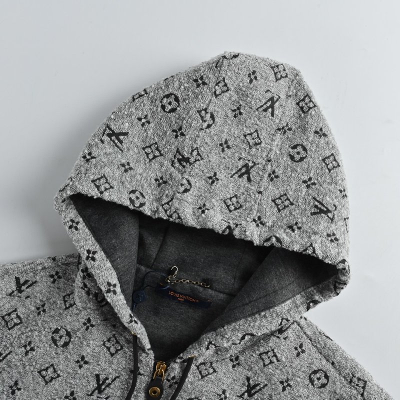 Louis Vuitton Monogram Quilted Puffer Jacket Light Grey view