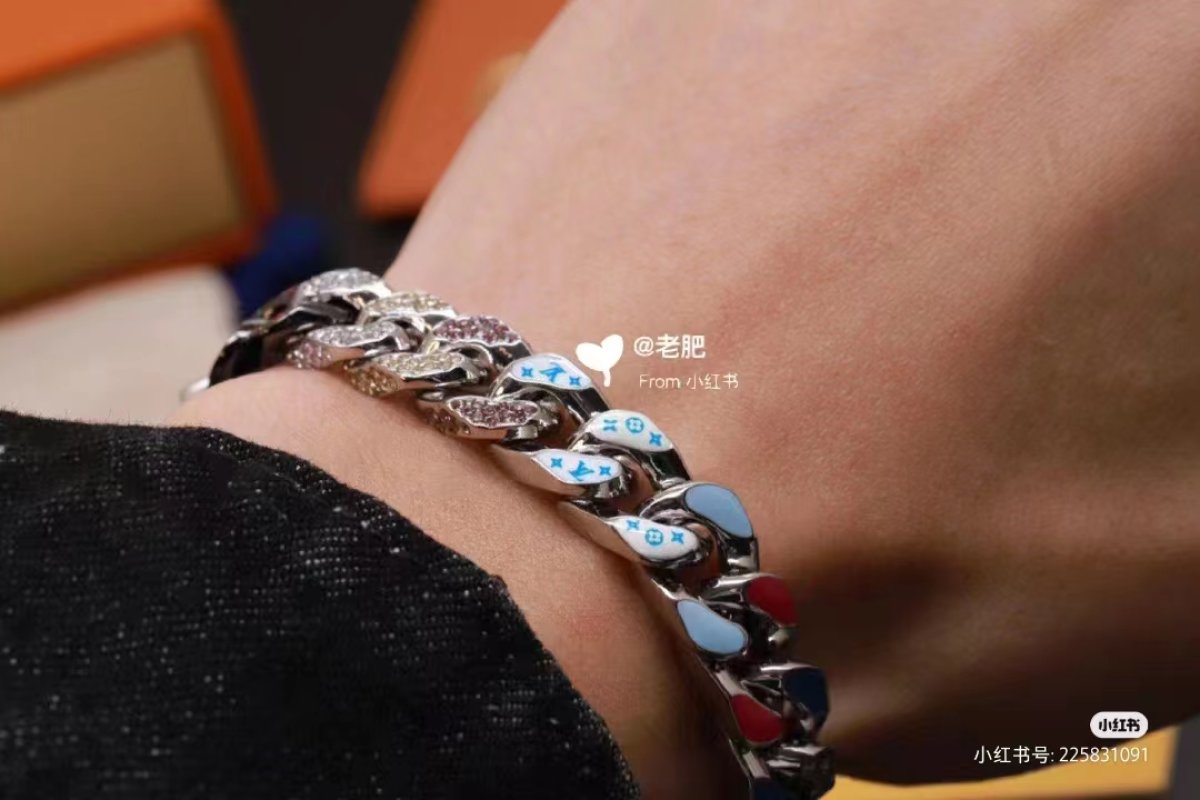 Louis Vuitton LV Chain Letter Colorblock Bracelet