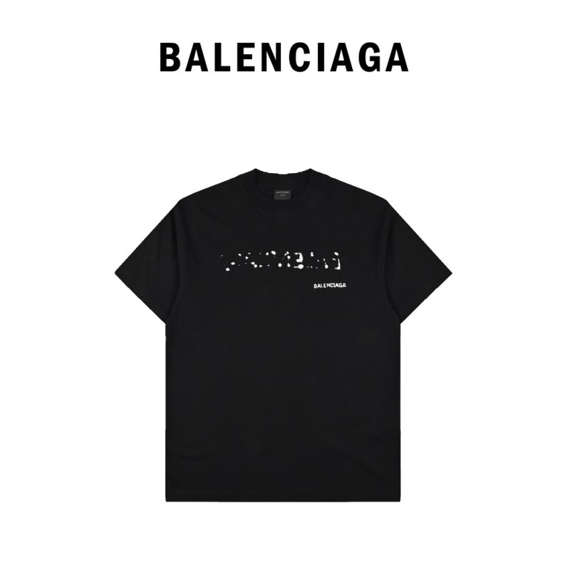 Balenciaga Black Mirrored Logo T-Shirt view