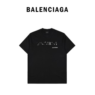 Balenciaga Black Mirrored Logo T-Shirt view 2