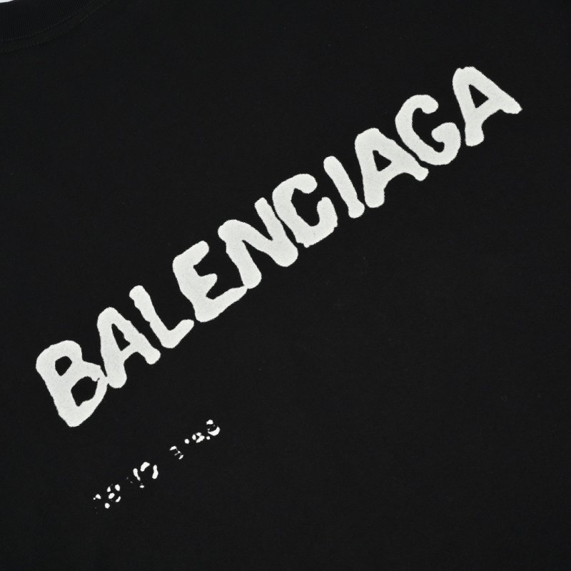 Balenciaga Black Mirrored Logo T-Shirt view