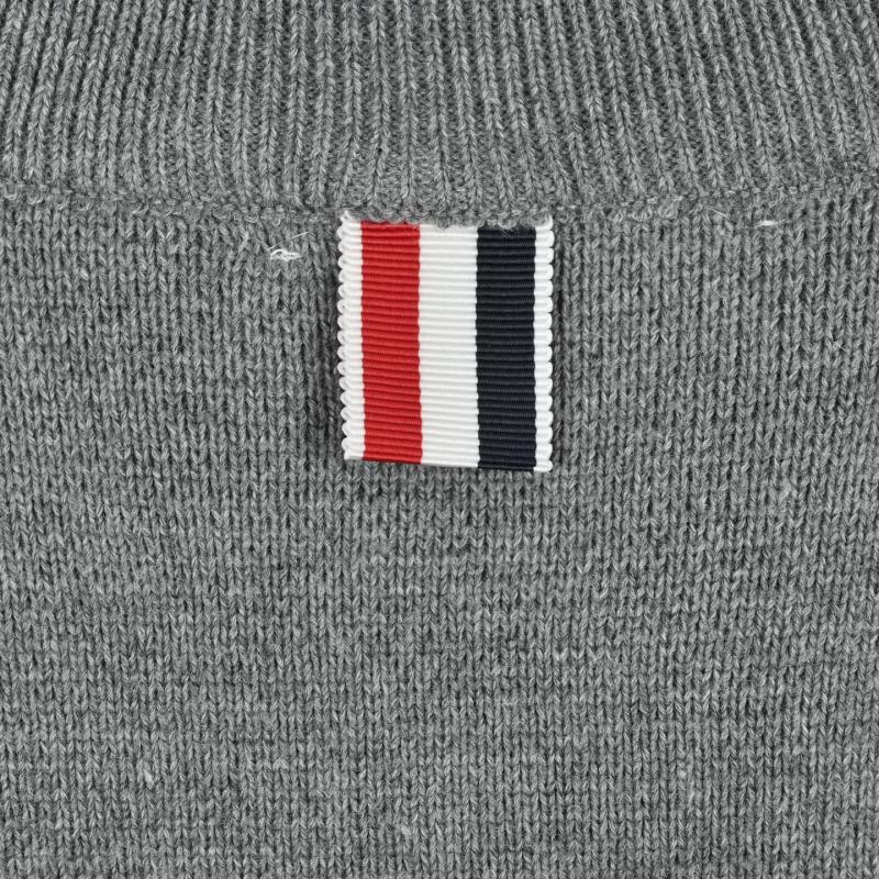 Thom Browne Classic Dual Armband Crewneck Sweater Grey view