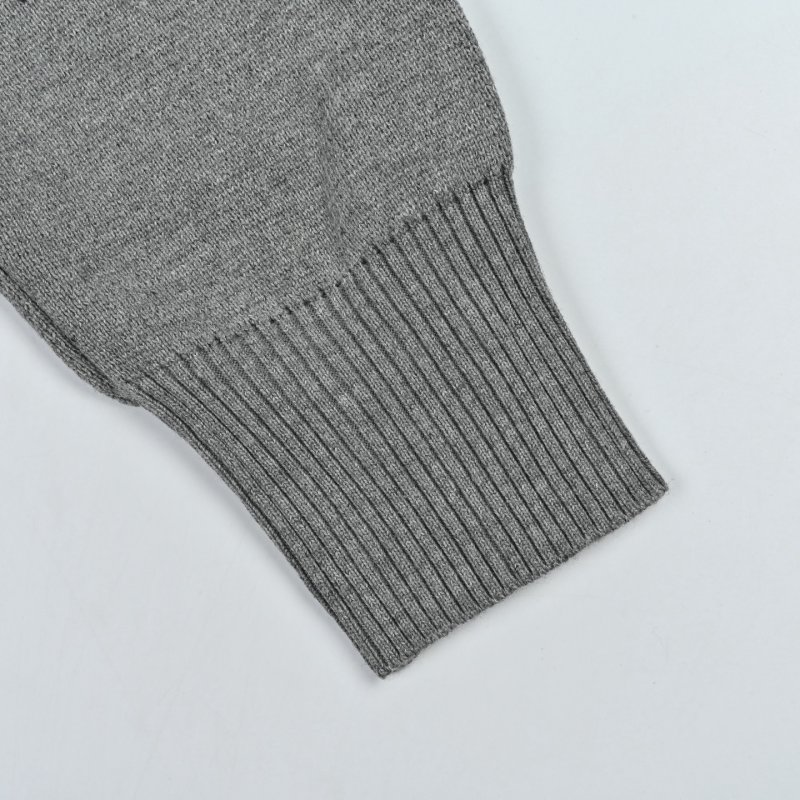 Thom Browne Classic Dual Armband Crewneck Sweater Grey view