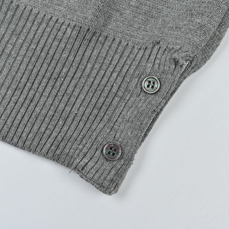 Thom Browne Classic Dual Armband Crewneck Sweater Grey view