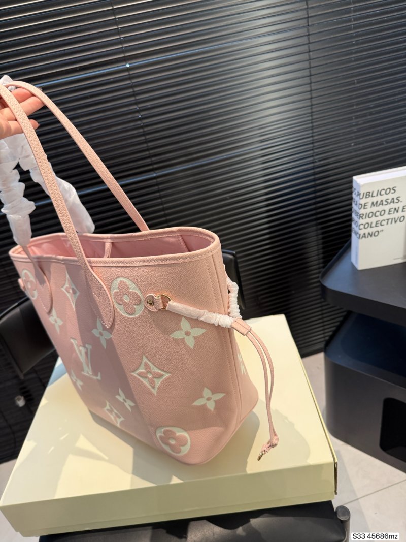 Louis Vuitton Neverfull Monogram Canvas Tote Bag Pink view