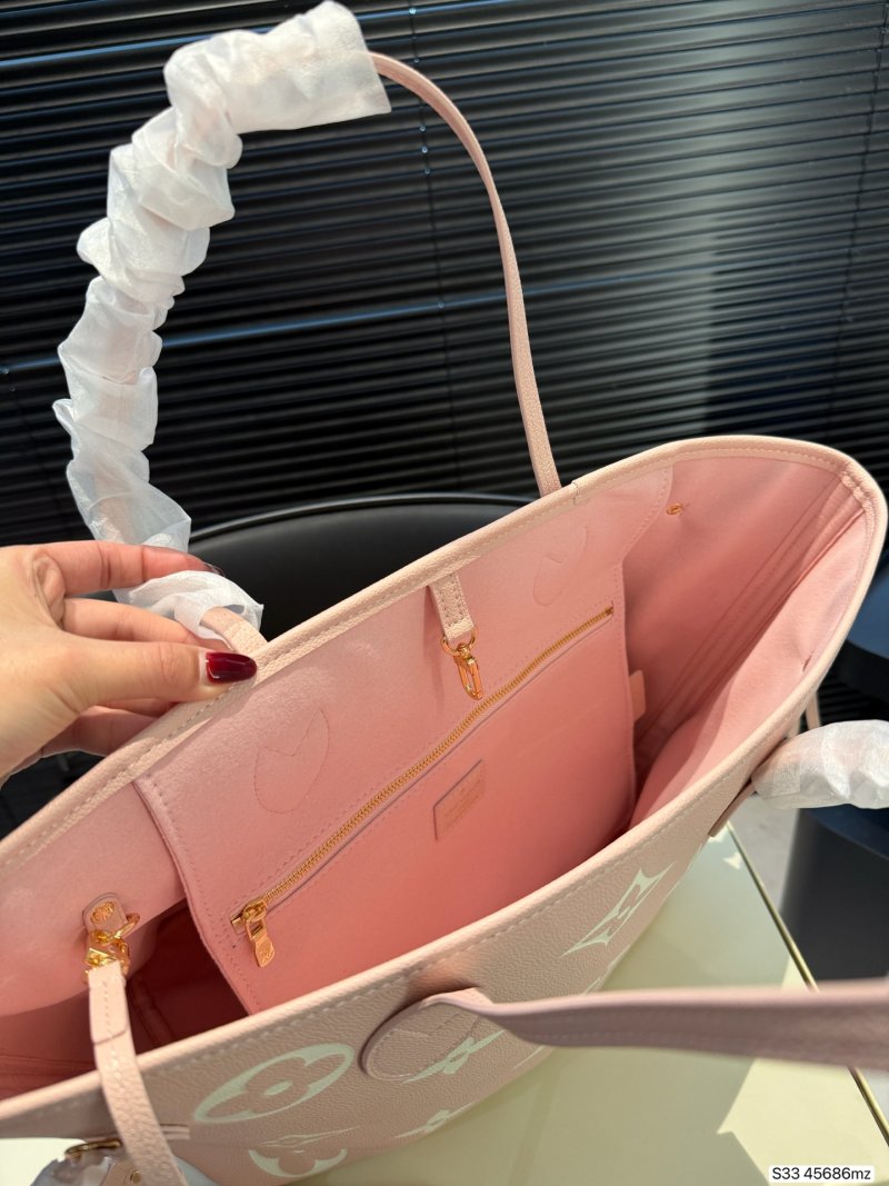 Louis Vuitton Neverfull Monogram Canvas Tote Bag Pink view