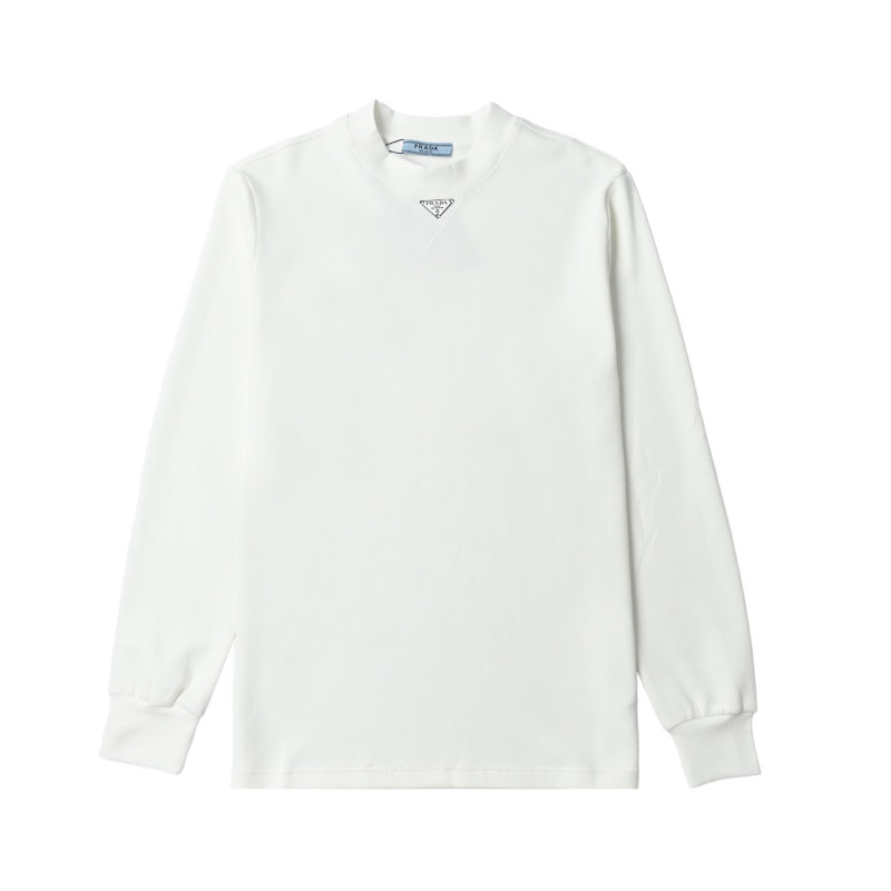 Prada White Long Sleeve T-Shirt view