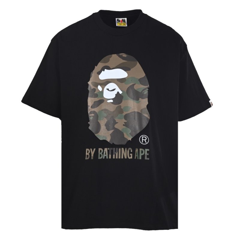 A Bathing Ape Camo Head Black T-Shirt view