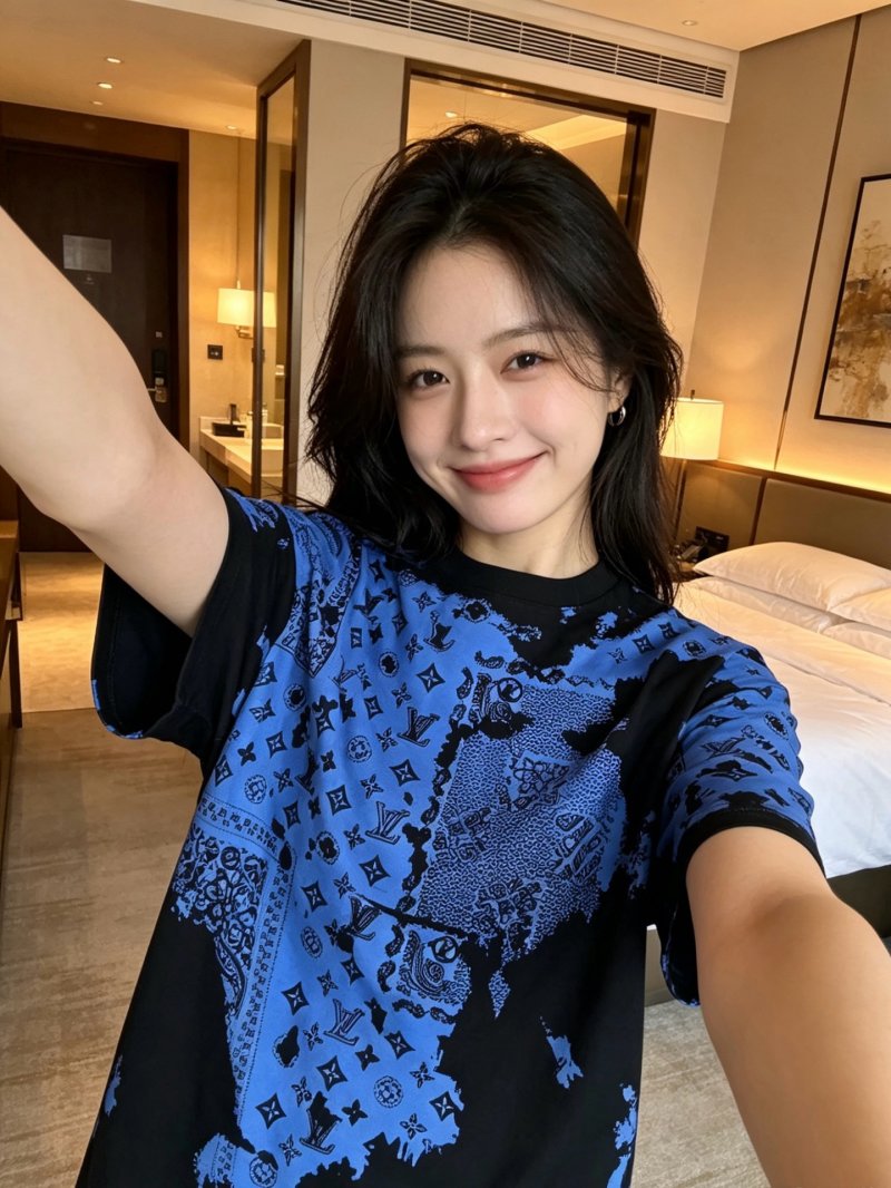 Louis Vuitton Monogram Bandana Blue & Black Short Sleeve T-Shirt view