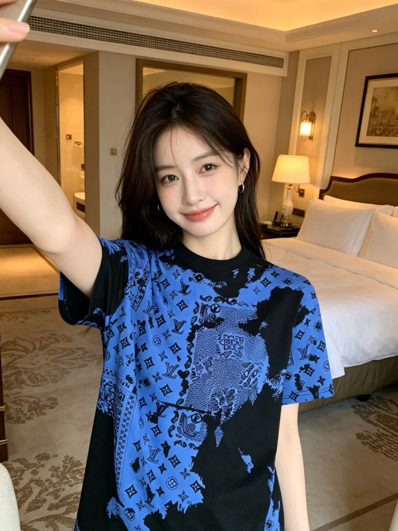Louis Vuitton Monogram Bandana Blue & Black Short Sleeve T-Shirt view