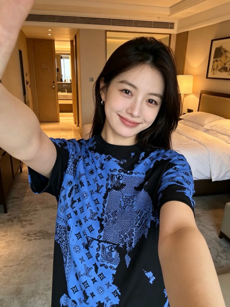 Louis Vuitton Monogram Bandana Blue & Black Short Sleeve T-Shirt view