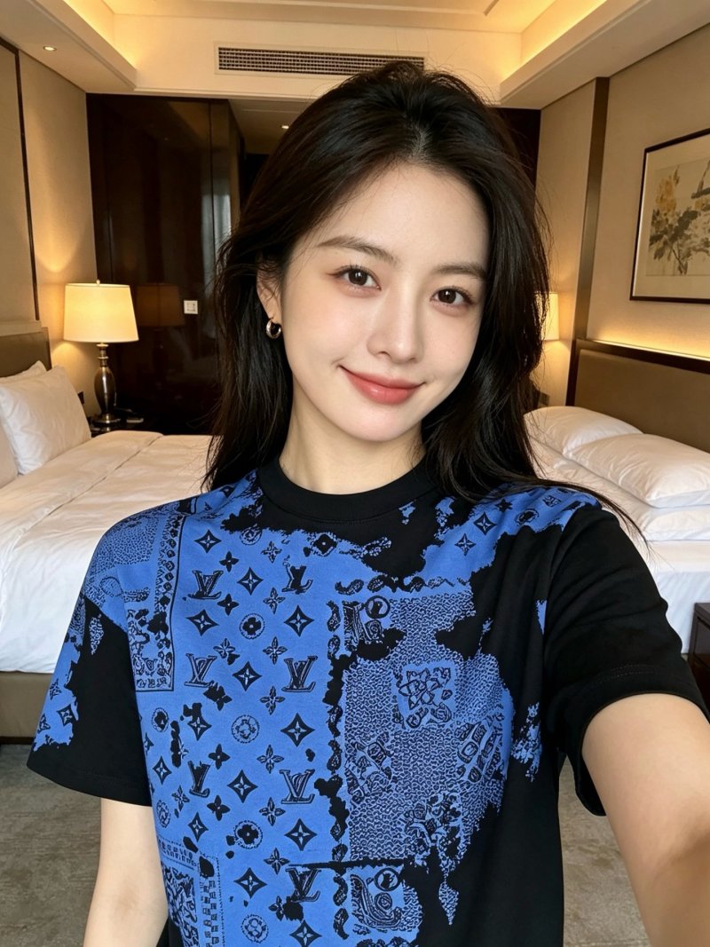Louis Vuitton Monogram Bandana Blue & Black Short Sleeve T-Shirt view