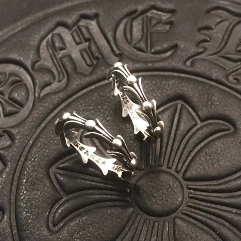 Chrome Hearts Fishtail Halo Silver Ring