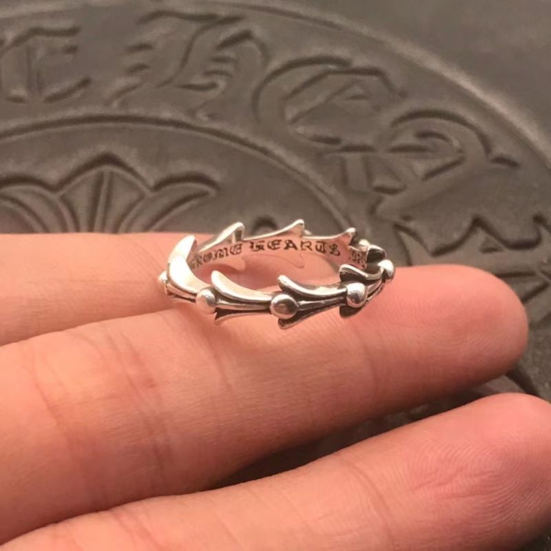 Chrome Hearts Fishtail Halo Silver Ring view