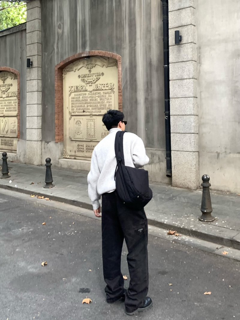 Prada Black Cargo Jeans with Triangle Logo view