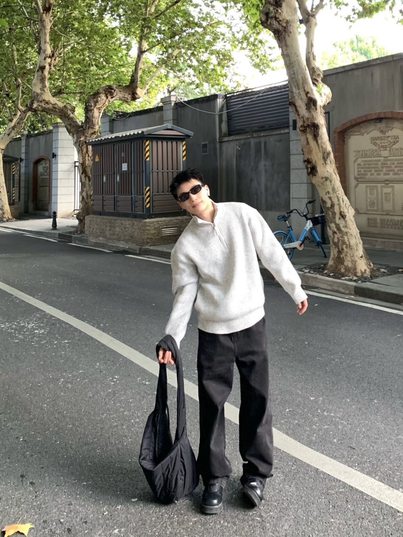 Prada Black Cargo Jeans with Triangle Logo view