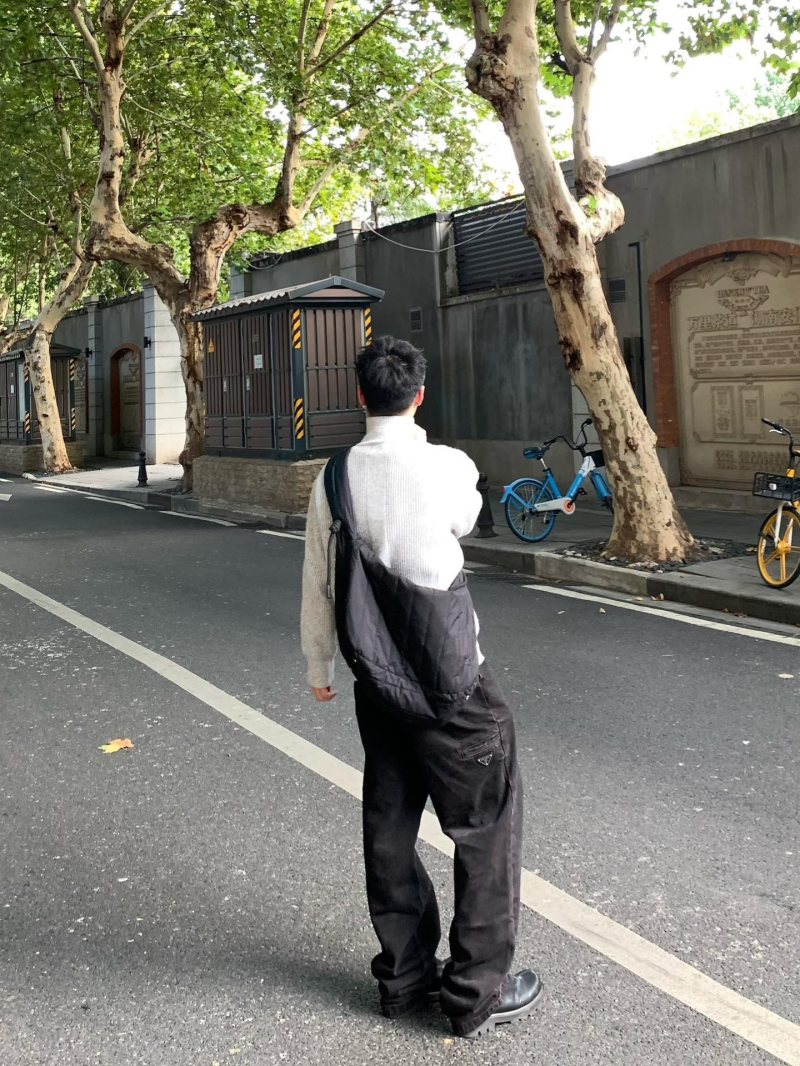 Prada Black Cargo Jeans with Triangle Logo view