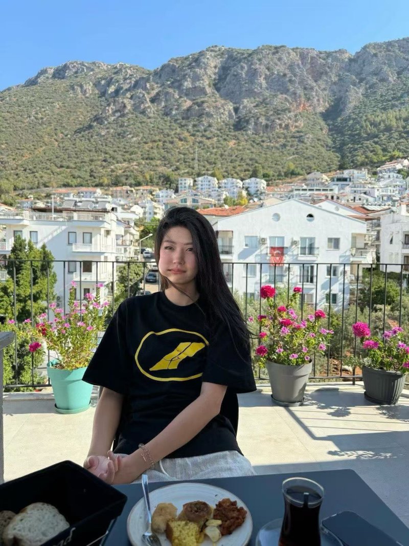 Black Short Sleeve T-Shirt with Gold Leaf Logo Print view