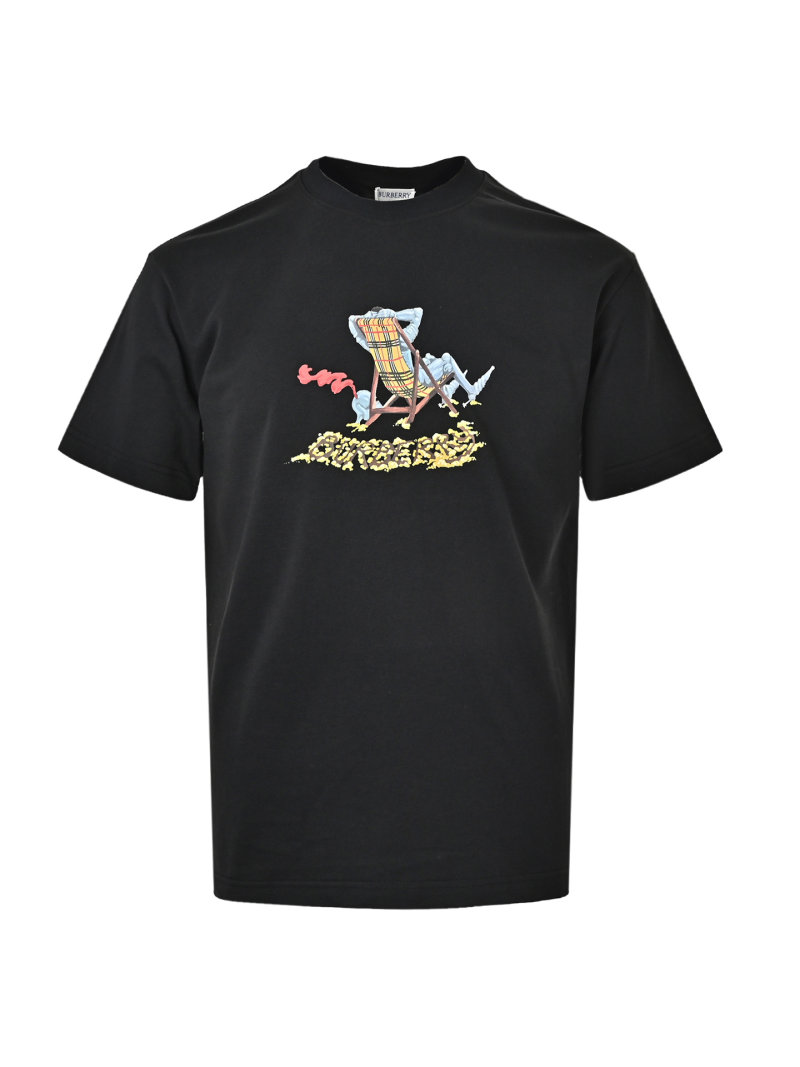 Black Graphic Print Short Sleeve T-Shirt view