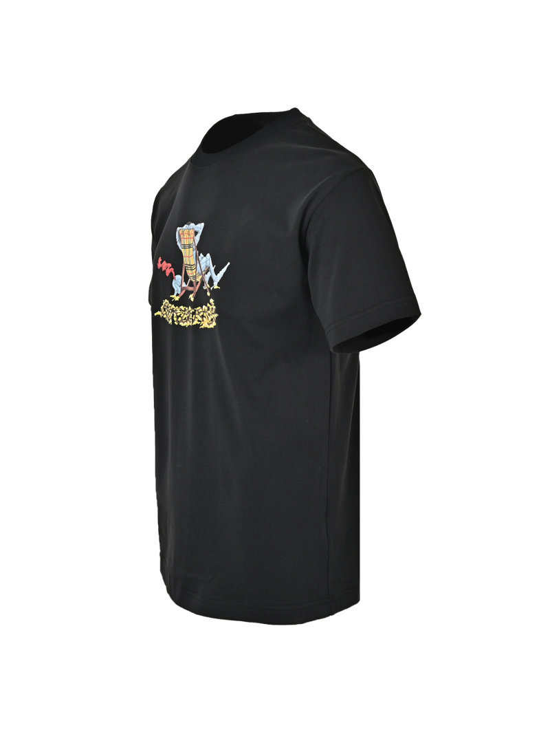 Black Graphic Print Short Sleeve T-Shirt view