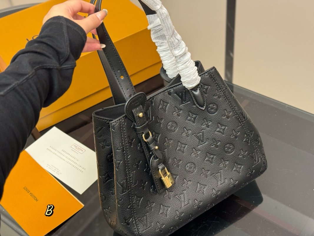 Louis Vuitton All In One Black Leather Tote Bag view