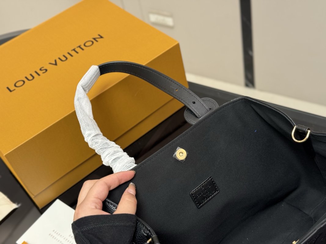 Louis Vuitton All In One Black Leather Tote Bag view