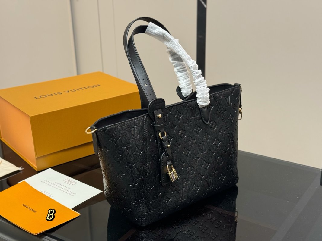Louis Vuitton All In One Black Leather Tote Bag view