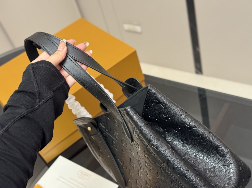 Louis Vuitton All In One Black Leather Tote Bag view