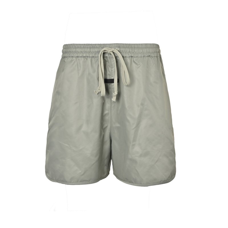 Grey Nylon Drawstring Shorts view